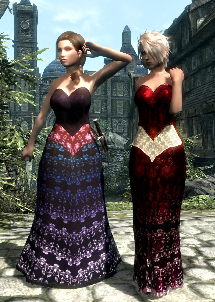 Мод для Skyrim — Длинные платья (CBBE / UNP)