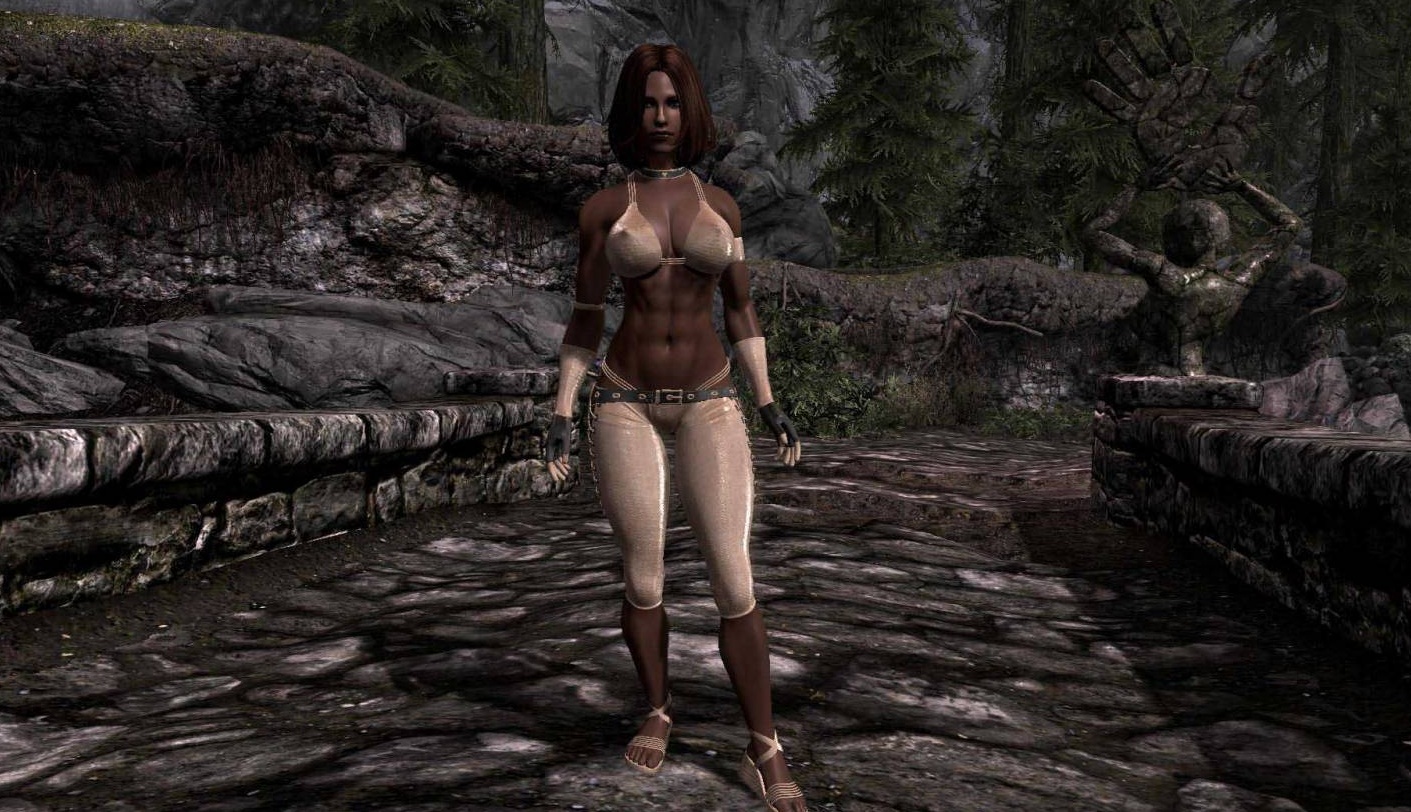 Мод для Skyrim — Женская легкая броня варвара