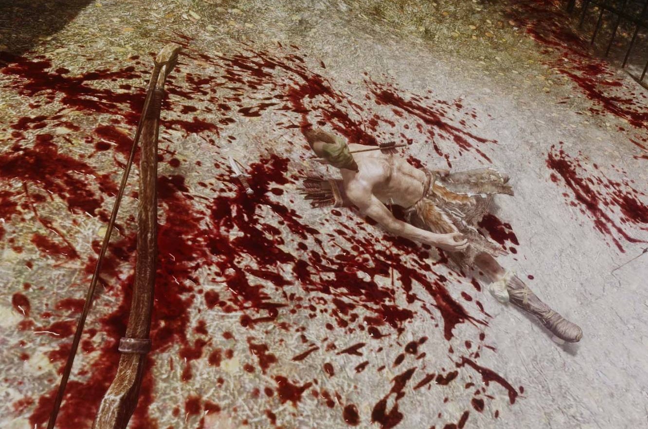 Мод для Skyrim — Больше крови в сражениях