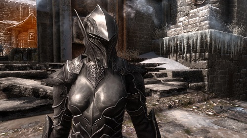 Мод для Skyrim — Реплейсер эбонитового шлема