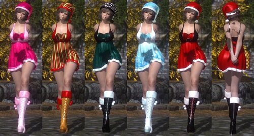 Мод для Skyrim — Новогодняя одежда для девушек