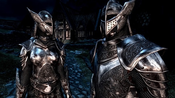 Мод для Skyrim — Серебряная рыцарская броня