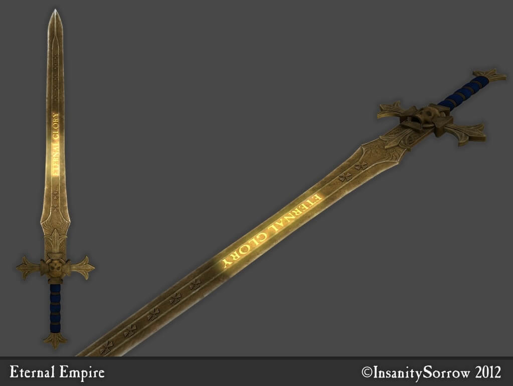 Родные руки стальные мечи золотые кресты. Имперский меч обливион. Золотой меч обливион. Обливион двуручный золотой клинок. Имперский меч скайрим стальной.