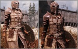 Мод для Skyrim — Ретекстур брони Стражей Рассвета
