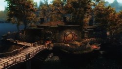 Мод для Skyrim — Дом хоббита на острове