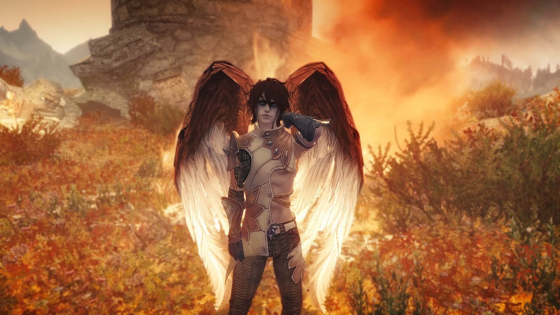 Анимированные ангельские крылья